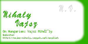mihaly vajsz business card